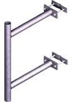 Trylon - 5.930.0204.002 - 4' Light Standoff Mount c/w 2-3/8'OD x 36' Mounting Pipe, Small Backing Kits