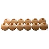 Wood Dowel Caps 1 Inch Diameter with 3/8 Inch Hole Unfinished Dowel Rod Caps (12)