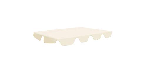 Ersatzdach für Gartenschaukel Creme 192x147 cm 270 g/m² Gartenbauten Pavillon-Rahmen Dächer für Pavillions