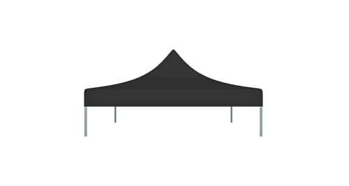 Partyzelt-Dach 4,5x3 m Schwarz 270 g/m² Gartenbauten Pavillon-Rahmen Dächer für Pavillions stabil – Bild 6