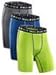 Neleus Men's 3 Pack Compression Short,047,Grey,Blue,Green,US M,EU L