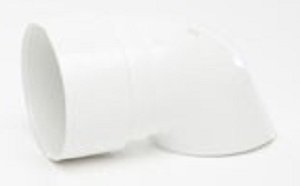 WHITE gutter 53mm ROUND DOWNPIPE SHOE for shed, conservatory, porch etc to suit 75mm mini guttering