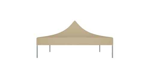 Partyzelt-Dach 4x3 m Beige 270 g/m² Gartenbauten Pavillon-Rahmen Dächer für Pavillions stabil – Bild 6