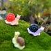 MagiDeal 10Pcs Miniature Dollhouse Bonsai DIY Craft Fairy Garden Glass Vase Snail Decor