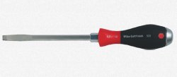 Click Here to See More Images Wiha 53035 Slotted Screwdriver with SoftFinish Handle and Solid Metal Cap, 10.0 x 175mm