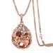 Hen night Austrian Crystal Rose Gold Wheat Shape Pendant Necklace.The Treasure in Cornfield