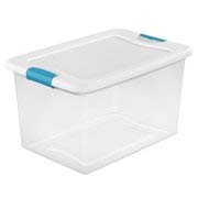 STERILITE 16428012 6 Quart/5.7 Liter Storage Box, White Lid with Clear Base (Pack of 12) (64 Qt)