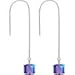 Body Candy Handcrafted Bluish Purple Threader Earrings Created with Swarovski Crystals