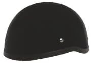 RIDE EAZY AMERICAS SMALLEST THINNEST DOT MOTORCYCLE BEANIE HALF HELMET FLAT BLACK WITH OUT VISOR SIZE MEDIUM