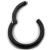 NewkeepsR 16G 10mm(3/8 inch) Black Anodized 316L Steel Septum Hinged Clicker Segment Helix Daith Cartilage Tragus Lobe Lip Rook Orbital Conch Rings