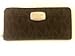 Michael Kors Signature Black PVC Zip Around Continental Wallet