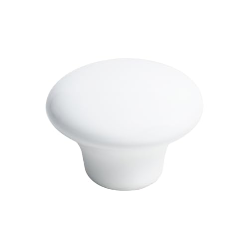 6 X Puxador Gaveta Porcelana Cerâmica Armário Móveis 38mm (Branco - MPPON106)
