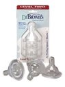 Dr. Browns Wide Neck level 4 Silicone Nipples - 3 pack