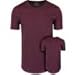 ShirtBANC Mens Hipster Hip Hop Long Drop Tail T Shirts (Wine, L)