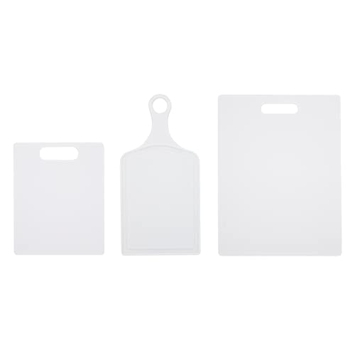 Farberware 3Piece Plastic Cutting Board Set, DishwasherSafe Poly