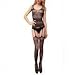 Zicac Sexy Lady Black Crotchless Fish Net Body Stocking Bodysuit Lingerie Nightwear
