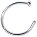Body Candy Solid 14k White Gold Nose Hoop 20 Gauge 3/8