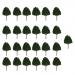 MagiDeal 25pcs Miniature Plastic Trees for Model Railways N Scale Train Layouts 1:150