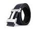Dinamit Women's H Reversible Leather Belt With Removable Buckle Black with Silver Buckle