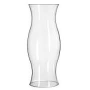Windlicht grosser Zylinder Klarglas ohne Boden Öffnung unten und oben ca. 9 cm, Höhe ca. 22 cm, Durchmesser breiteste Stelle 