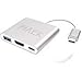 USB 3.1 Type-C To HDMI Adapter 4K+USB 3.0+USB-C Converter Cable Digital USB Charging Cable with Large Projection for Network Card,Card Reader, U Disk and Mouse