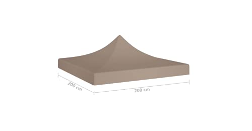 Partyzelt-Dach 2x2 m Taupe 270 g/m² Gartenbauten Pavillon-Rahmen Dächer für Pavillions stabil – Bild 3