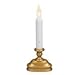 White LED Battery Operated Flameless Window Candle Antique Gold Finish with Auto Sensor - FPC1520B
