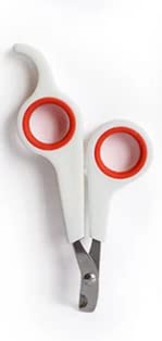 Yeancs Pet Nail Clippers for Small Animals - Best Cat Nail Clippers & Claw Trimmer for Tiny Dog Rabbit Bird (White red)