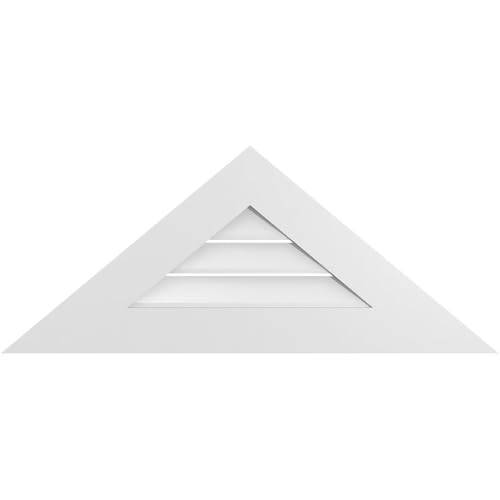 38"W x 15-7/8"H Triangle Surface Mount Signature Urethane Gable Vent 10/12 Pitc…