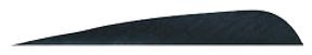 100 - Pk. Gateway Fletching Feathers 4" Right Wing, BLACK