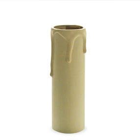 Card Candle Tubes - 85mm (Cream, Dripped)