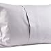 2 Grey Toddler Pillowcases - Envelope Style - 100% Cotton 400 TC Soft Sateen Weave - for Travel Pillows 13.5