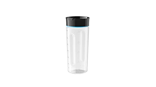 Braun MultiQuick 5 Vario Fit Sportflasche mit Trinkdeckel - Smoothie Becher fuer unterwegs, spuelmaschinenfest, 600 ml, schwarz/blau