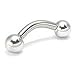 Scrap Metal 23 316L Surgical Steel Bent Curved Barbell 10g 10 Gauge 1 inch
