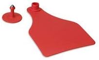 Allflex Global Super Maxi Female Blank Tags (with Studs) - Red - C23215N