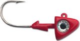 Big Hammer Swimbaits Lead Head Jig (1 oz 4/0) (Red)