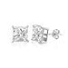 Kezef Sterling Silver Stud Earrings for Women & Men | 6mm Cubic Zirconia Earrings Studs 4-Prong Setting - 14K White Gold Premium CZ S925 Hypoallergenic