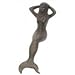 Cast Iron Nautical Repro Sitting Mermaid Figurine Rust