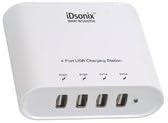 iDsonix 4 Port Usb Hub Charger,30W with 2 Super Speed 5V,2A Port and 2 Normal 5V,1A Port-White