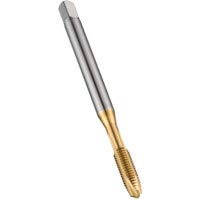 Dormer EP00TINM6 Series EP006TIN HSS-E-PM Spiral Point Machine Tap, Bright Finish, M6 x 1.00mm x 80mm