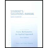 Finite Mathematics : An Applied Approach, Long, Sara and Graening, Jay, 0321173384
