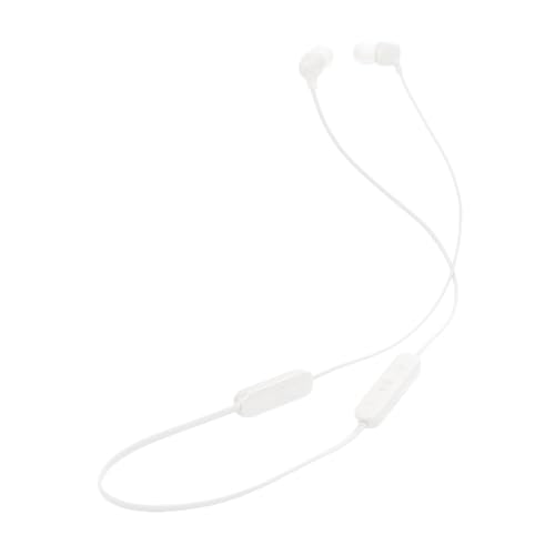 JBL Tune 135BT Bluetooth Wireless In Ear Kopfhörer mit 3 Tasten Mikrofon/Fernbedienung und Flachkabel - Weiß