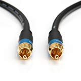 BlueRigger Subwoofer RCA to RCA Audio Cable (8FT, Dual Shielded with Gold Plated Connectors)