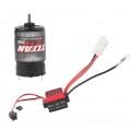 550 Brushed Motor,360A Brushed Electronic Speed Controller ESC,Remote Control Vehicle Motor for 1/10 RC Car (21T)