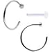 Body Candy Retainer and Pack of 2 Stainless Steel Nose Hoop Rings 20 Gauge 3/8