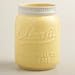 Mason Jar Utensil Holder Ceramic - Yellow
