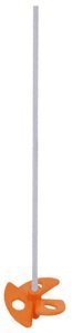 MR6 Paint Stirrer, Shaft diameter: 6 mm, Mixing Paddle Diameter: 60 mm, Plastic Mixing Blade, High-Shine Galvanised Steel Handle – Made in Germany