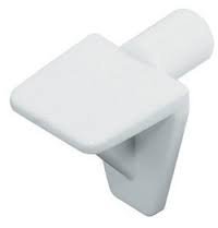20 x Shelf Support Push In Stud Pegs White Plastic