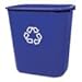 Rubbermaid Commercial 28 1/8 Quart Blue Medium Deskside Recycling Container