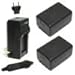 Wasabi Power Battery (2-Pack) and Charger for Panasonic VW-VBT190
